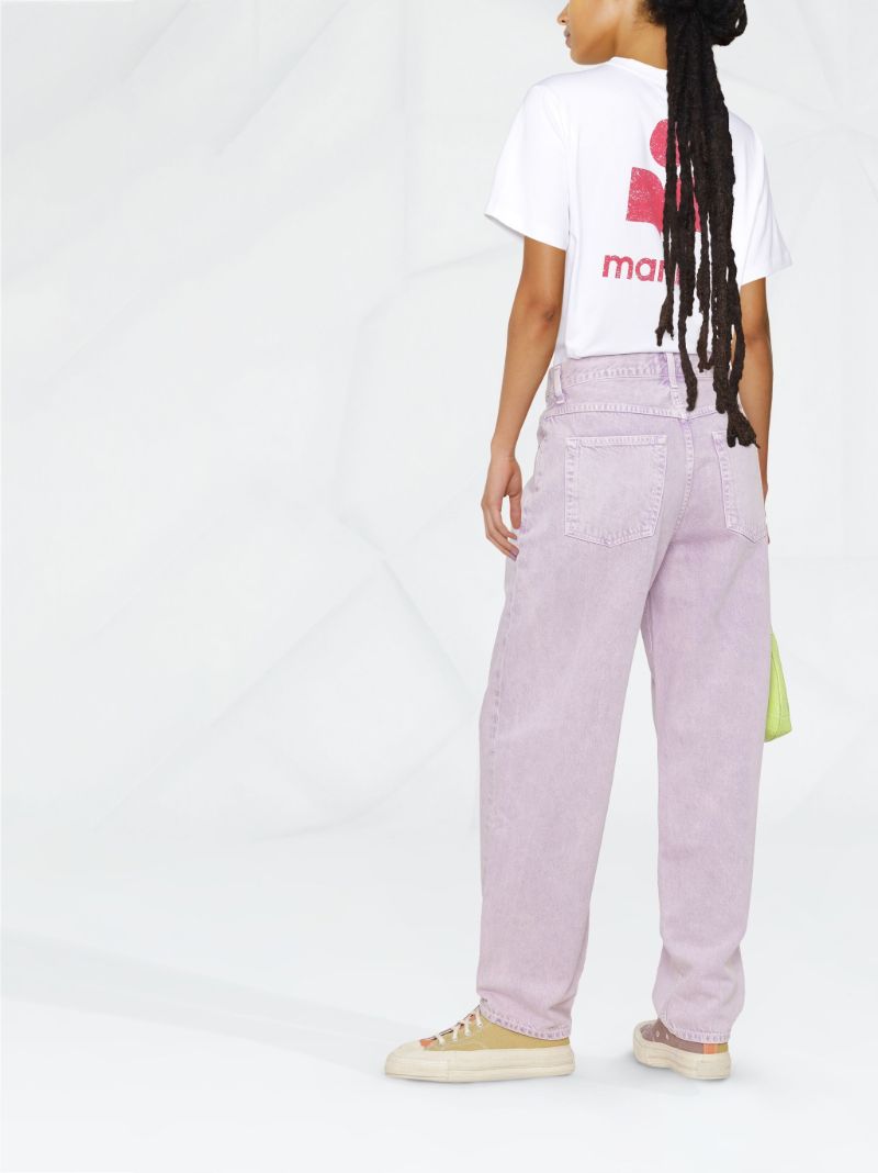 Purple Tapered Baggy Jeans