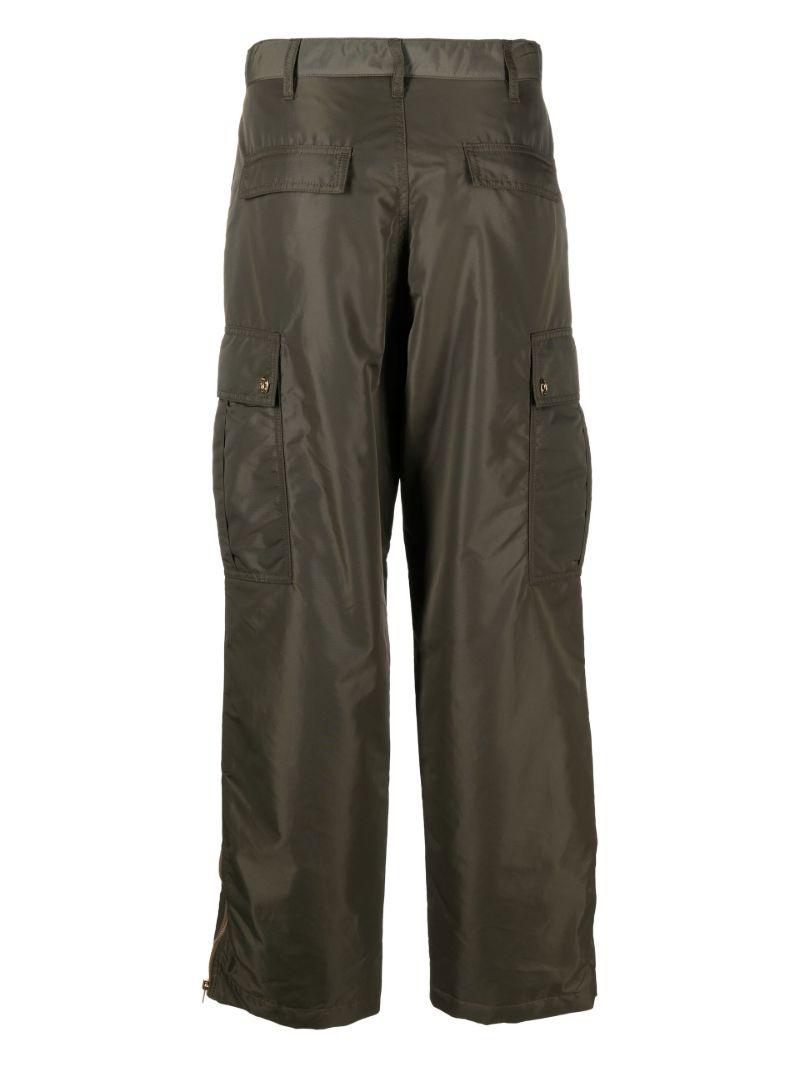 Green Quilted Cargo Trousers