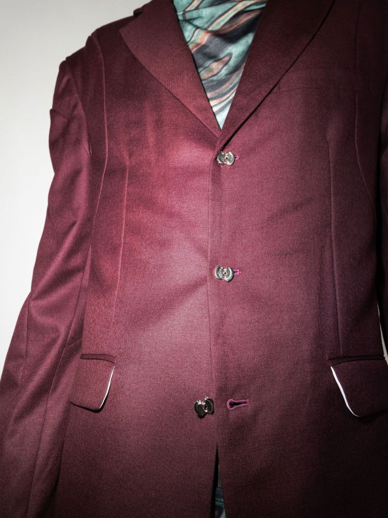 Red Single-breasted Blazer