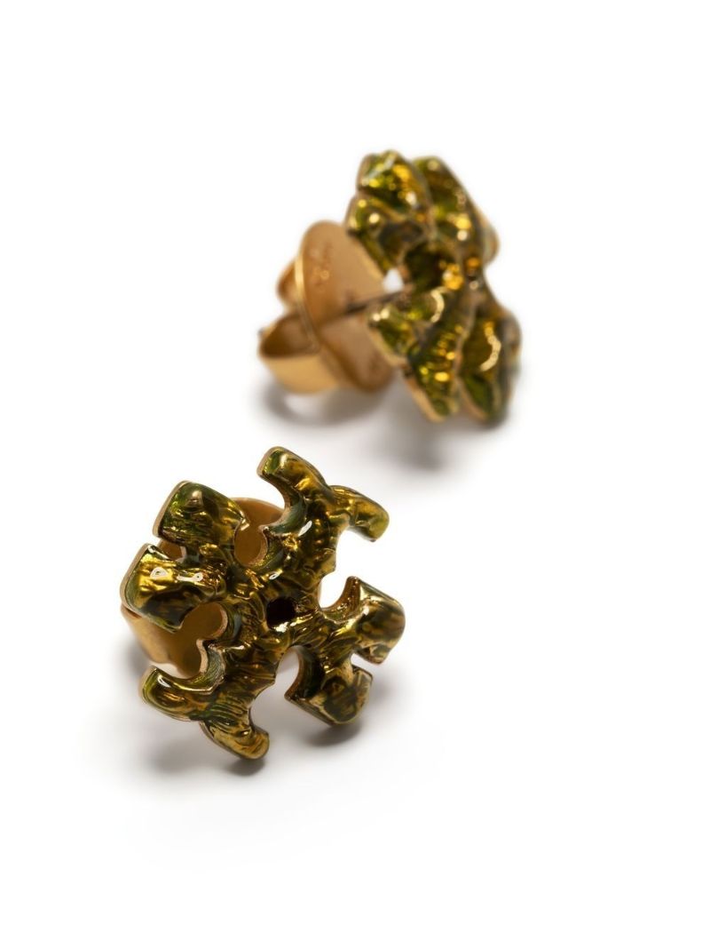 Gold-tone Roxanne Painted Stud Earrings