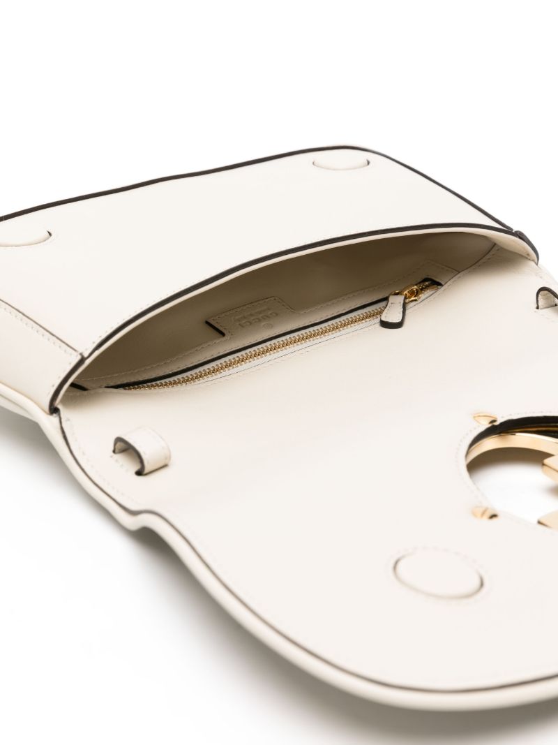 White Logo Plaque Shoulder Bag