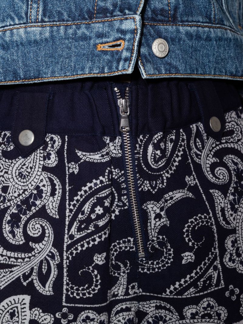 Theodora Paisley Print Cotton Shorts