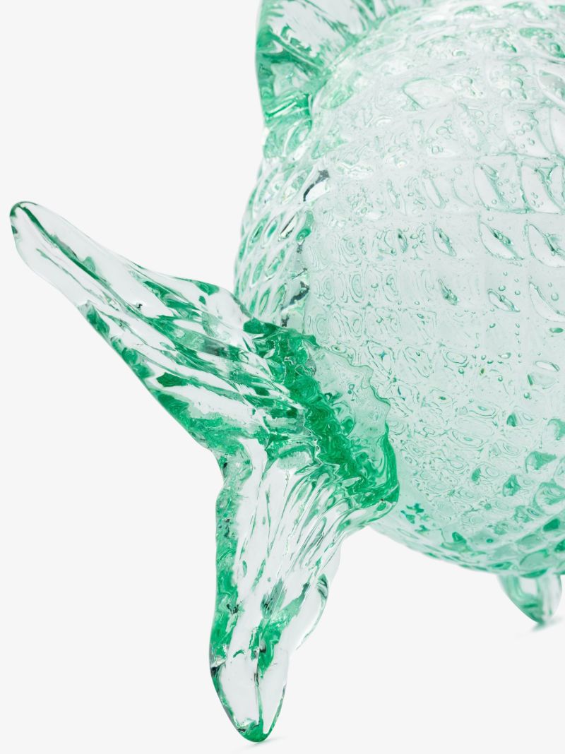 Green Fish Glass Jar