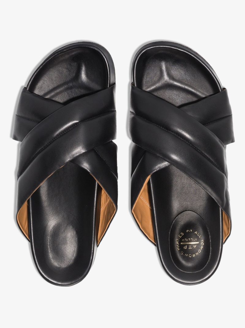 Black Airali Crossover Leather Sandals