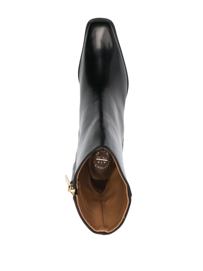 Black Torina 70 Leather Ankle Boots