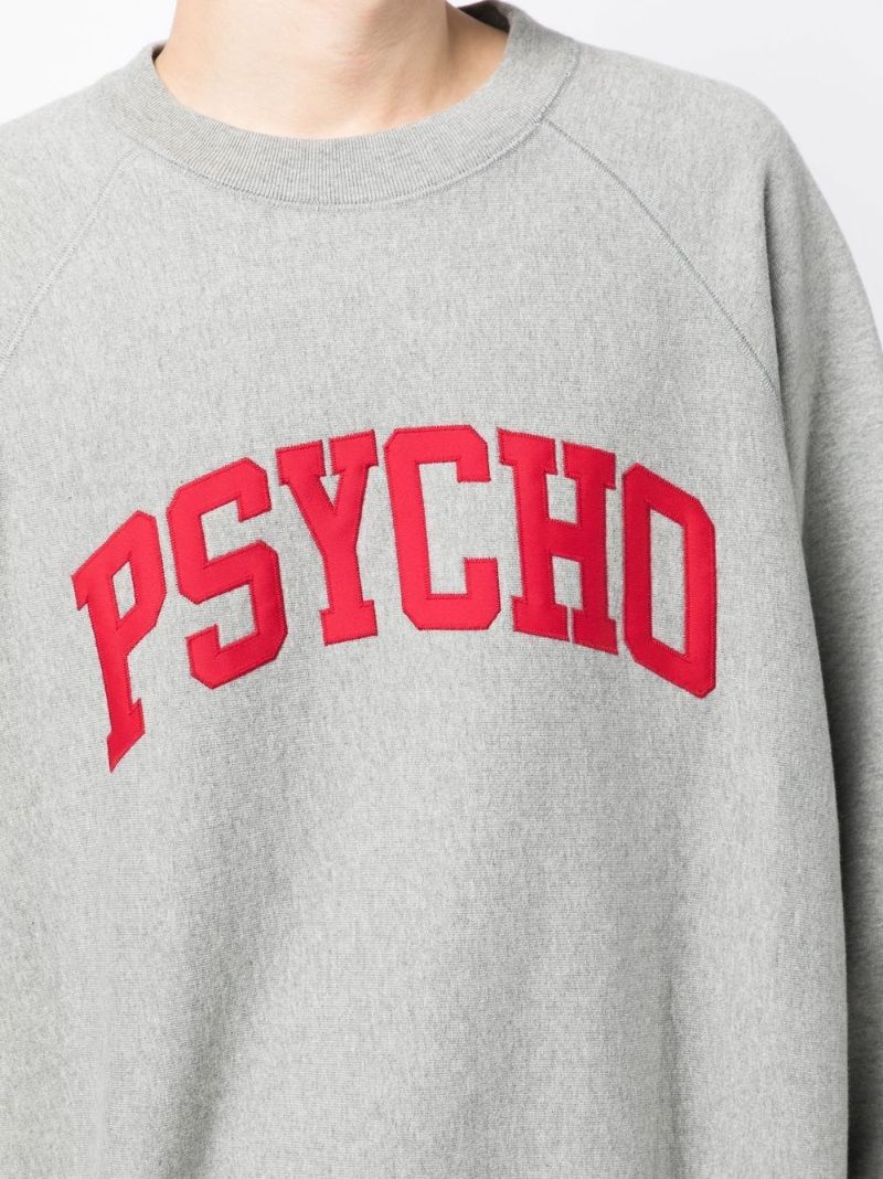 X Psycho Grey AppliquÃ_x0083_© Cotton Sweatshirt