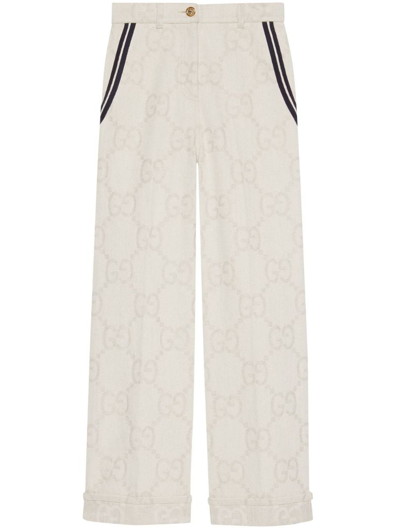 Neutral Maxi Gg Wide-leg Trousers