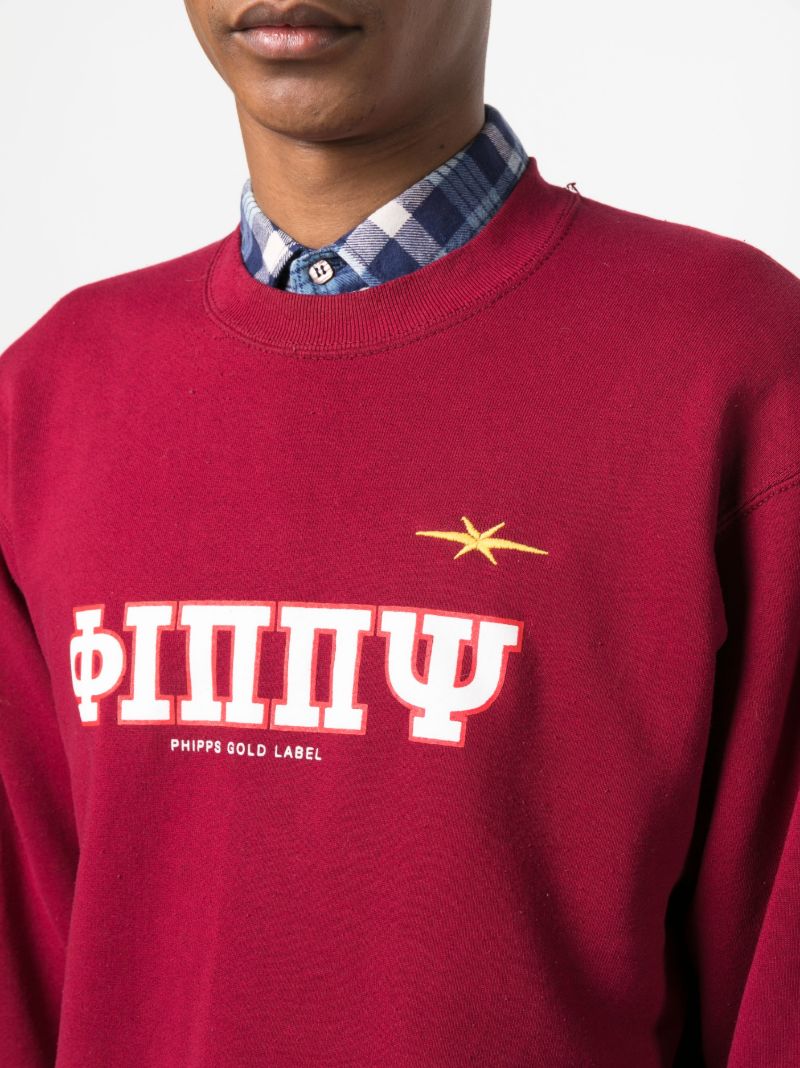 Red Logo Print Sweatshirt