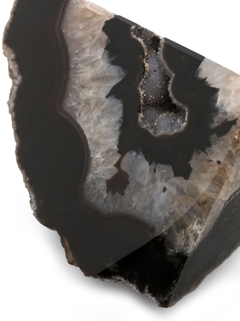 Brown Natural Agate Crystal Bookend Set