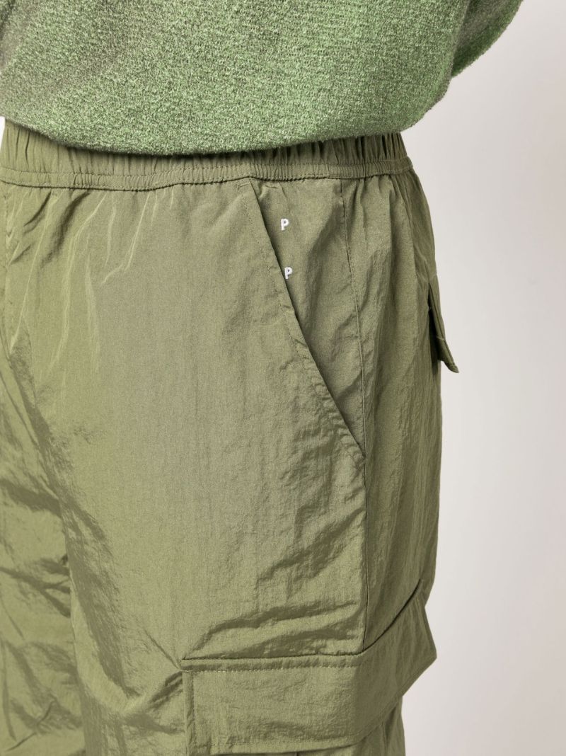 Green Cargo Track Pants