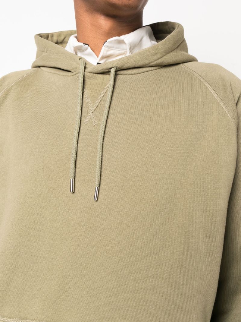 Green Logo Print Hoodie