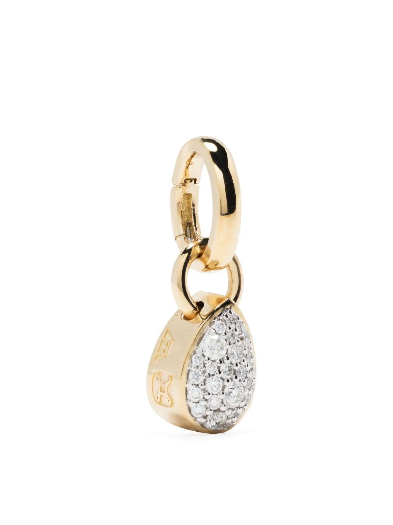 18kt Yellow Gold Diamond Charm Earrings