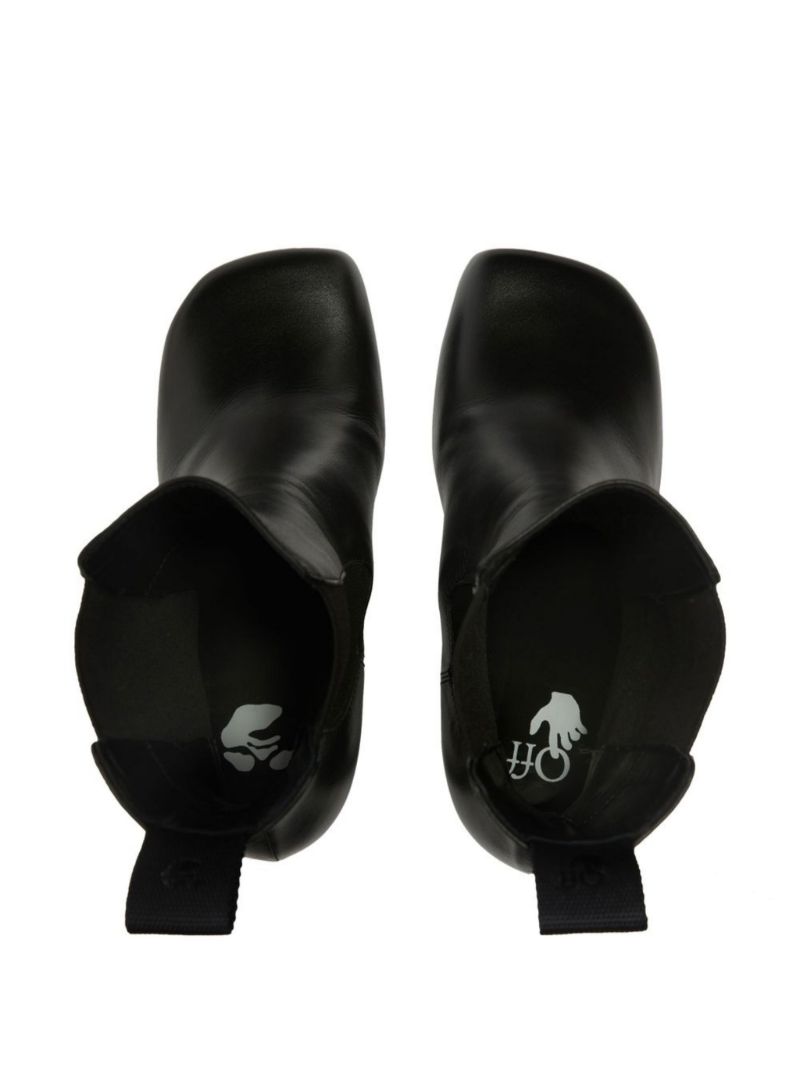 Black Sponge Leather Boots