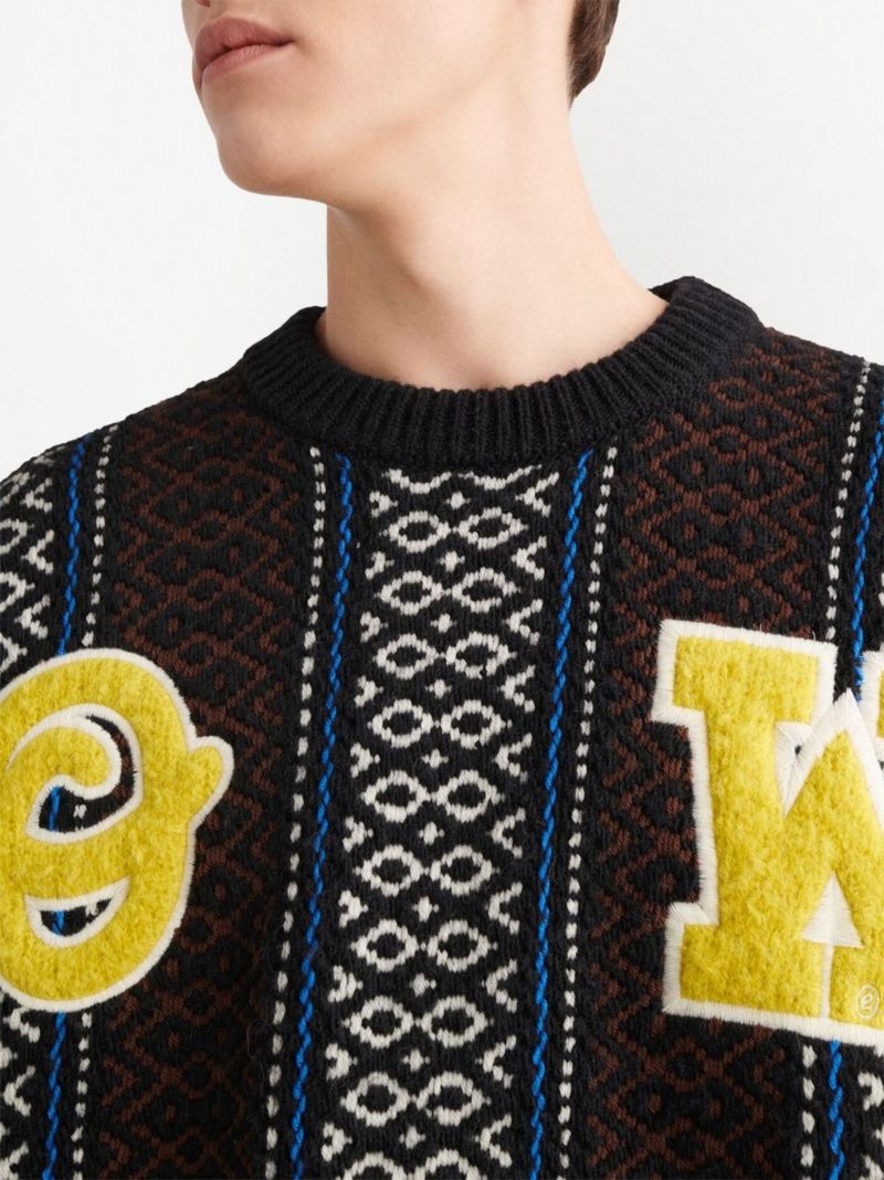 Blue Ow Baja Chunky Knit Sweater
