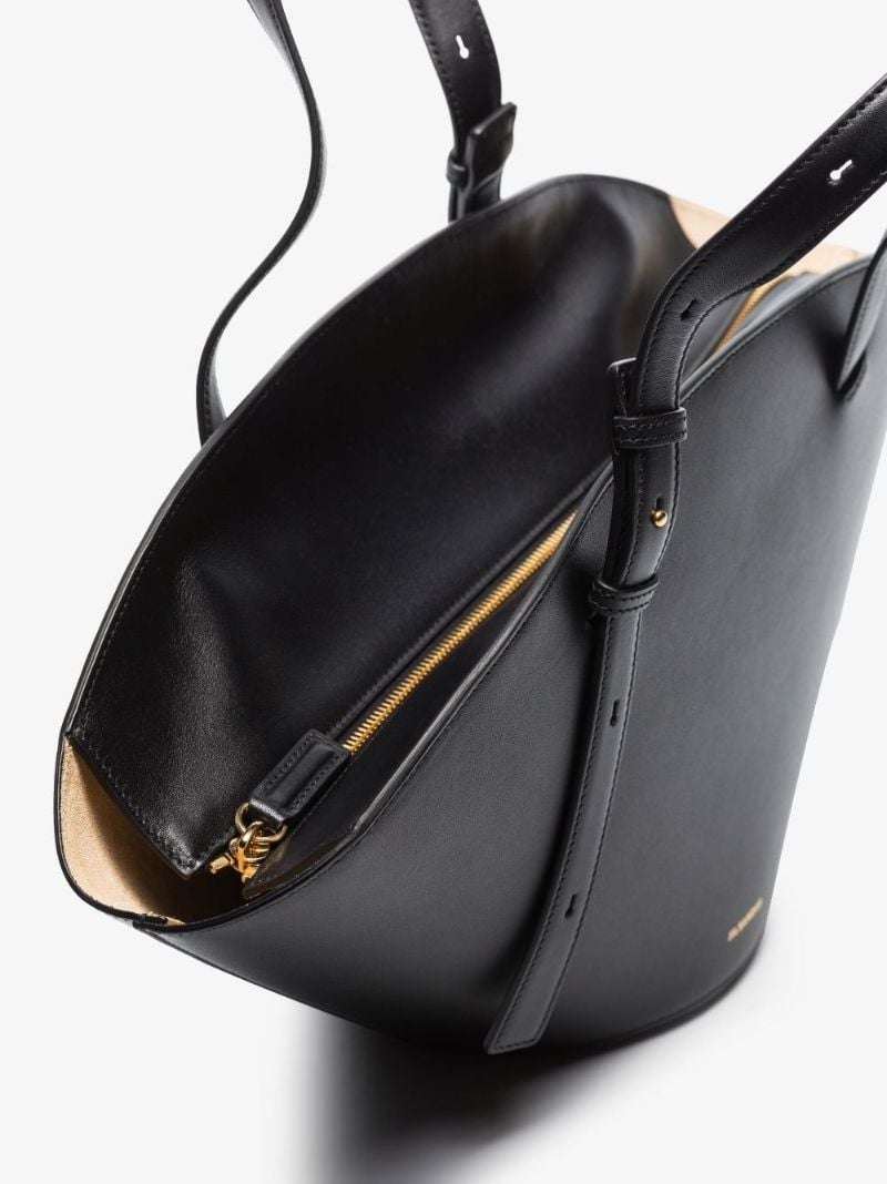 Black Sombrero Small Leather Tote Bag