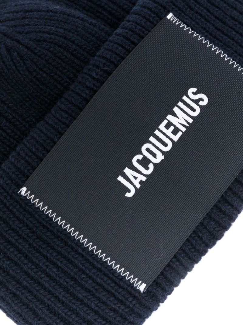 Blue Le Bonnet Logo Patch Beanie Hat