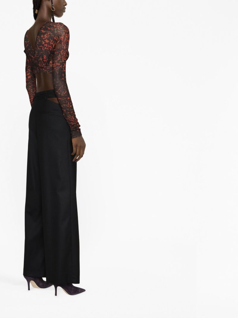 Orange Halcyon Printed Crop Top