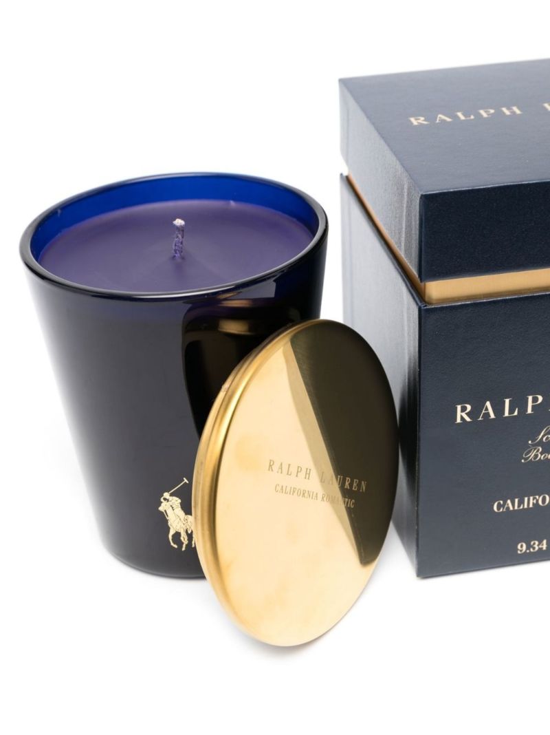 Blue California Romantic Ceramic Candle