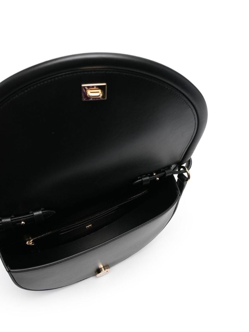 Black Aura Leather Cross Body Bag