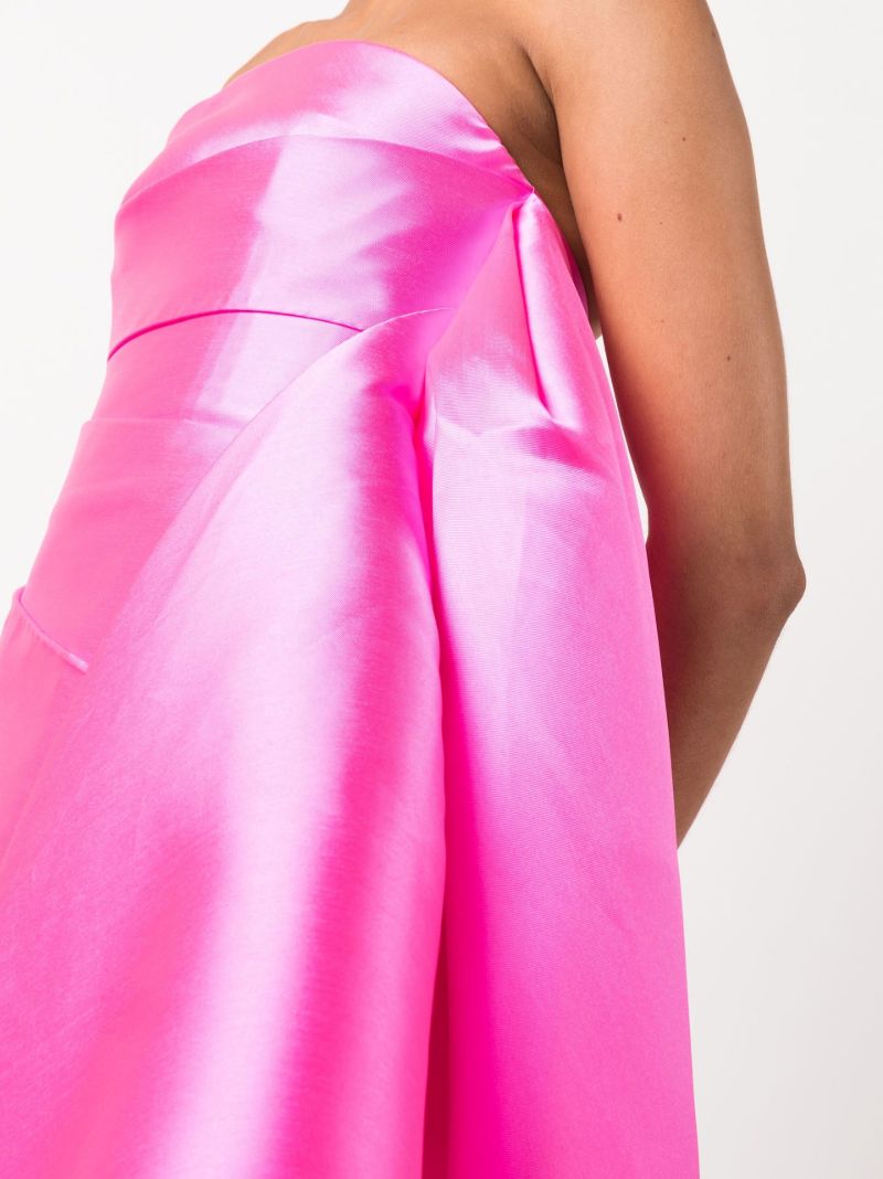 Pink Elia Strapless Draped Mini Dress