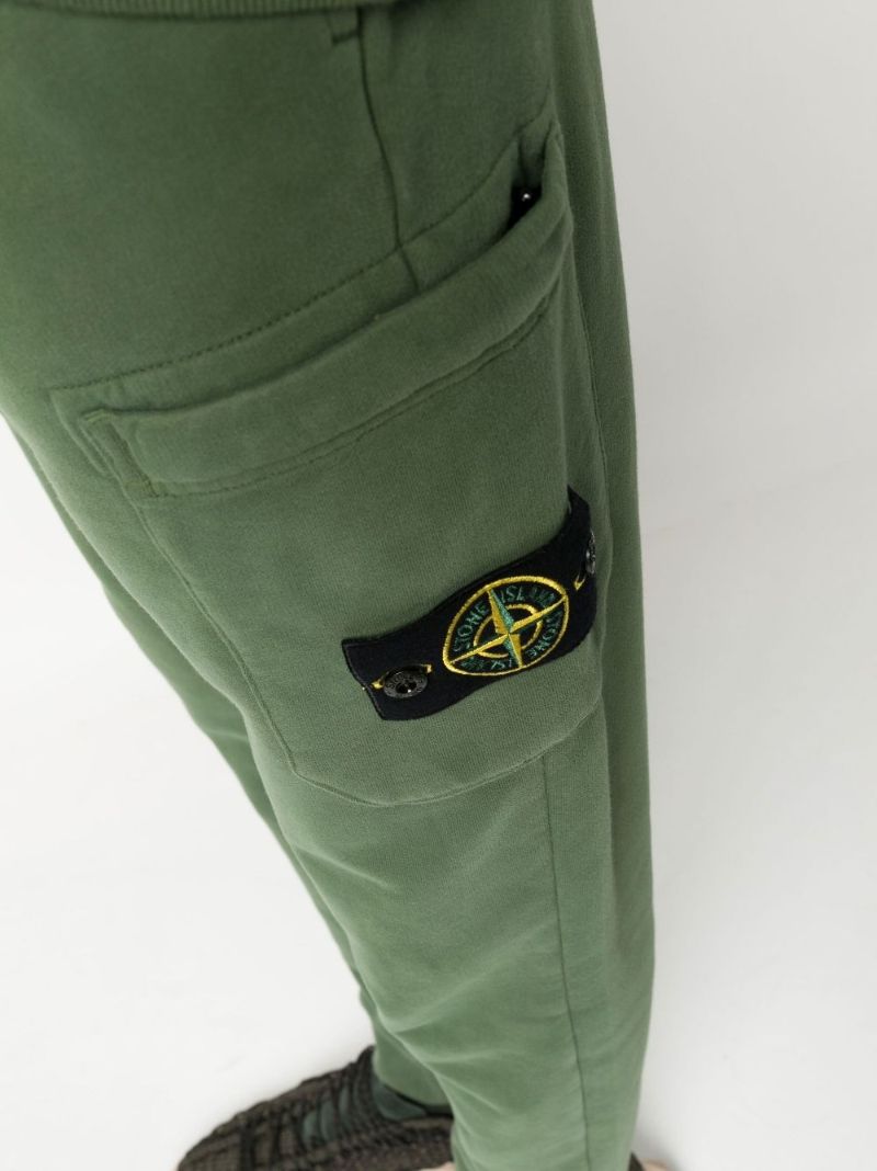 Green Cotton Track Pants