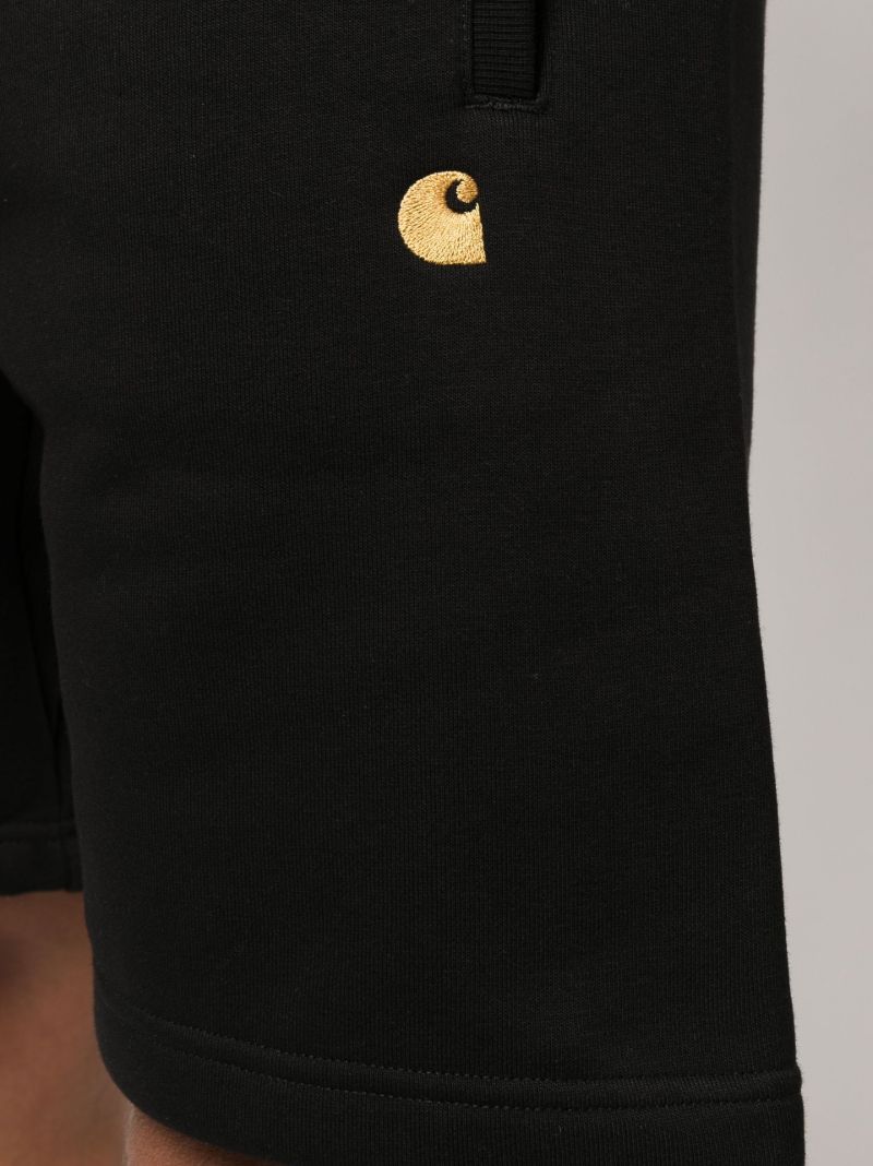 Black Chase Cotton Track Shorts