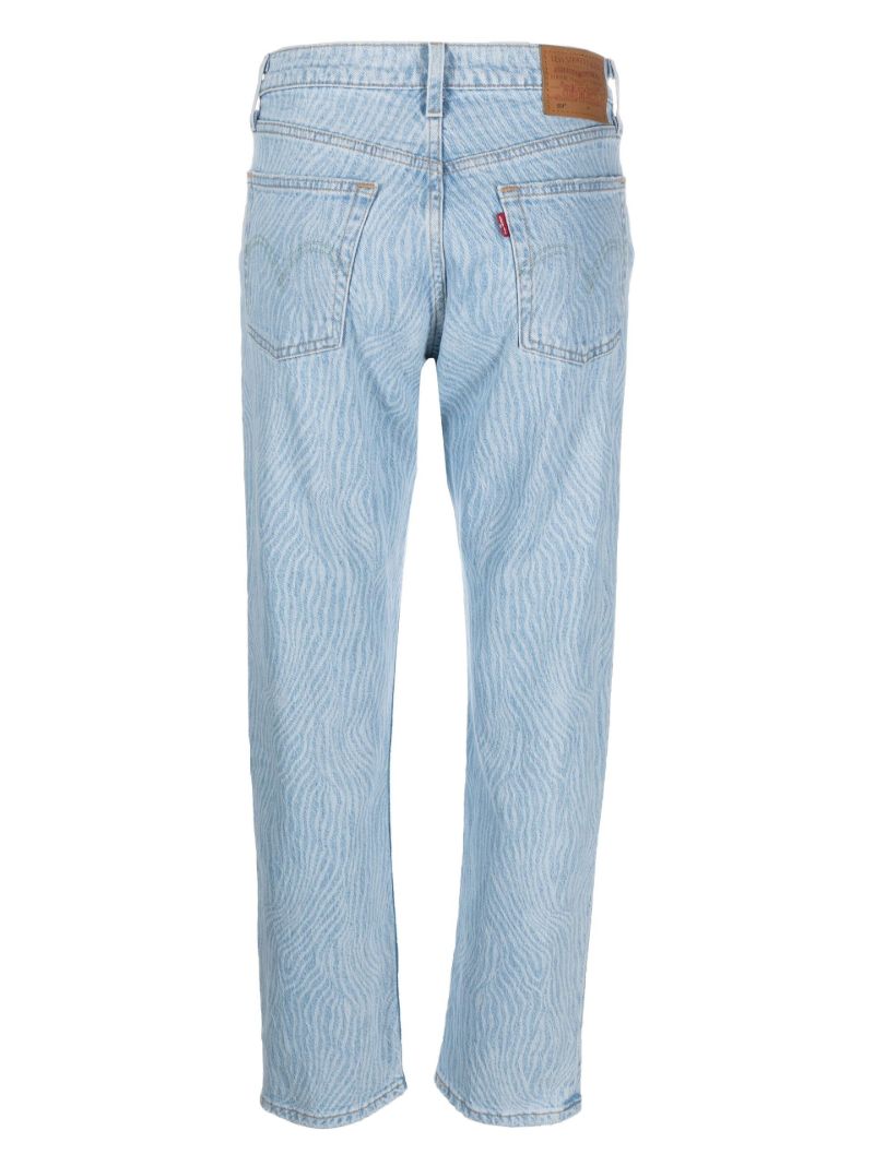 Blue 501 Cropped Straight-leg Jeans