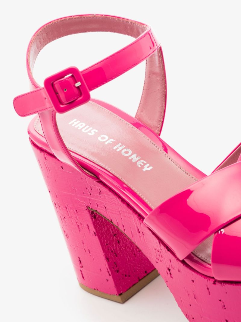 Pink Lacquer Doll 65 Patent Leather Platform Sandals