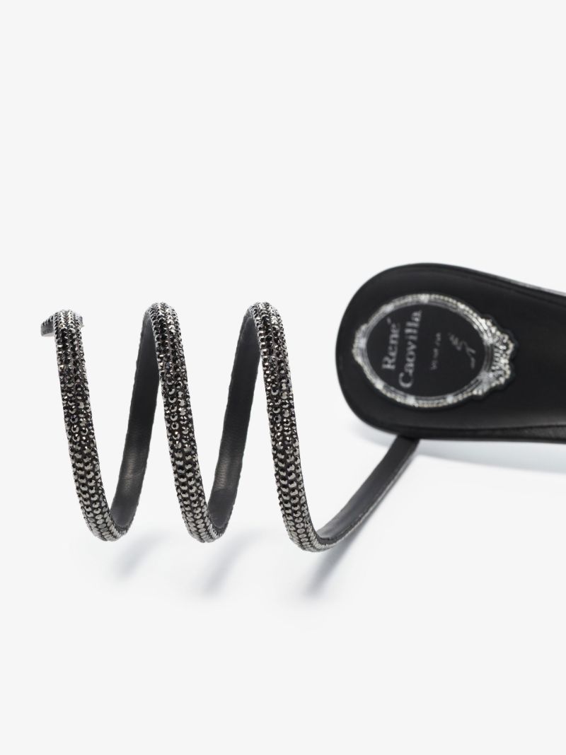 Grey 105 Embellished Wrap Sandals