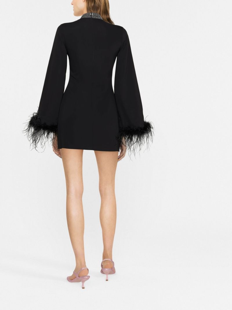 Black Hollywood Embellished Mini Dress