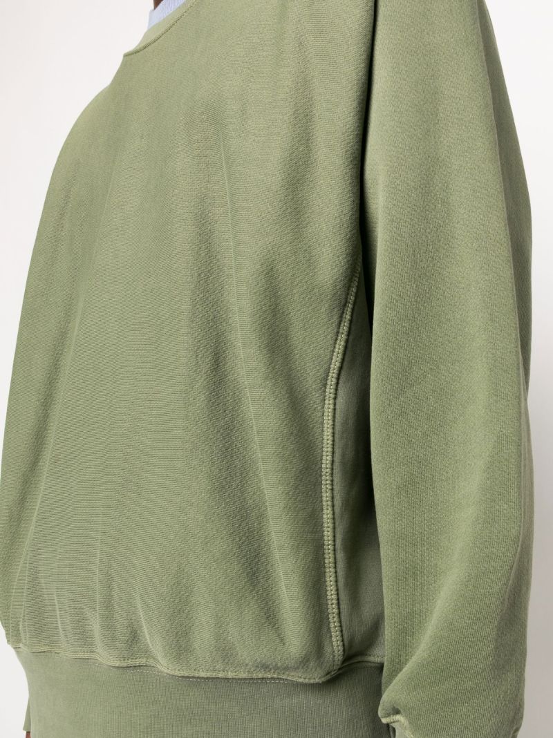 Green Heavyweight Textured Cotton Sweatshirt