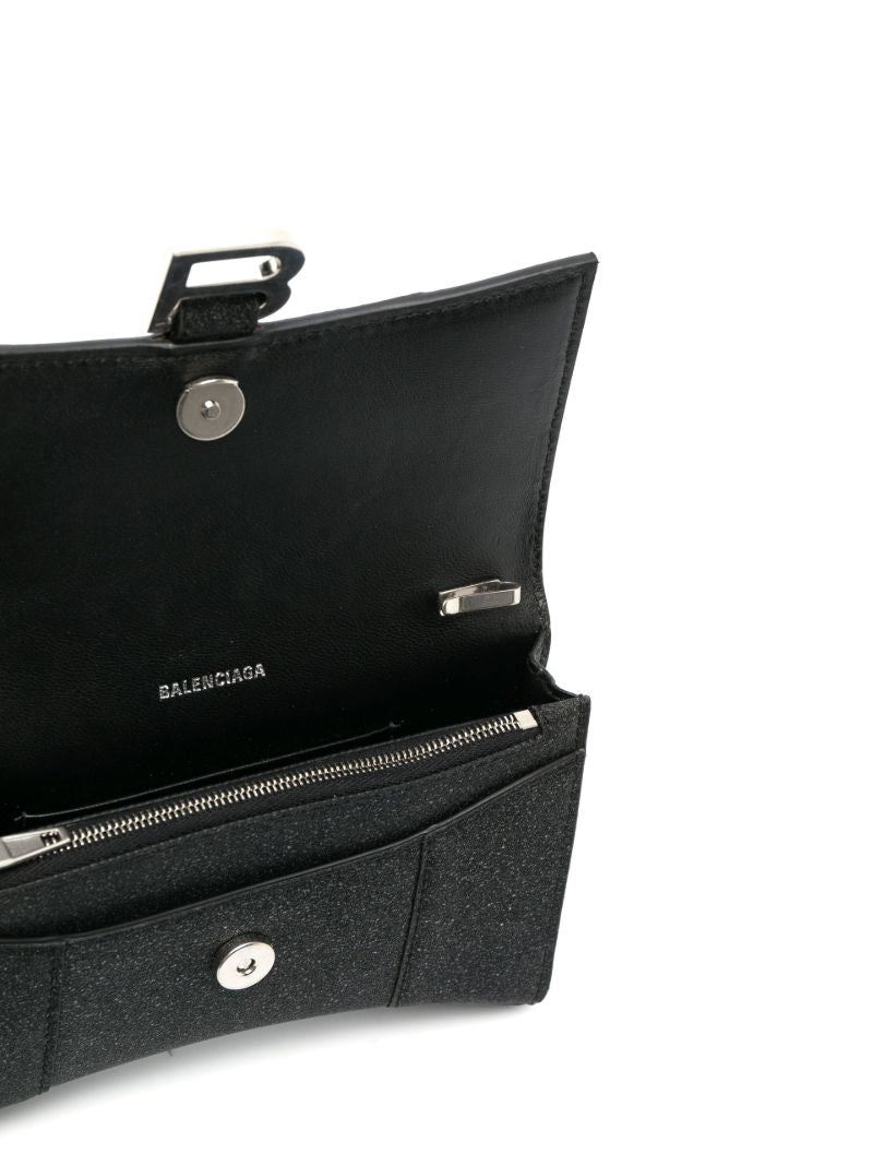 Black Hourglass Xs Chain Wallet