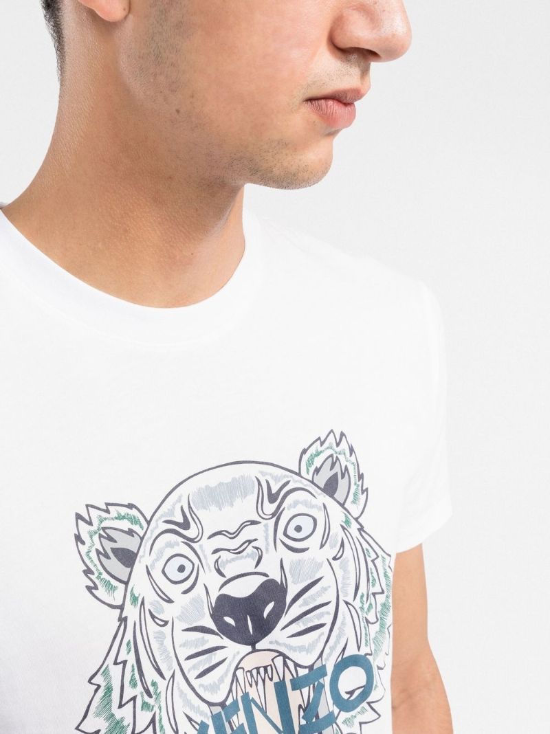 White Tiger Print T-shirt