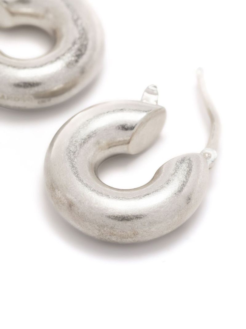 Silver-tone Sculptural Hoop Earrings