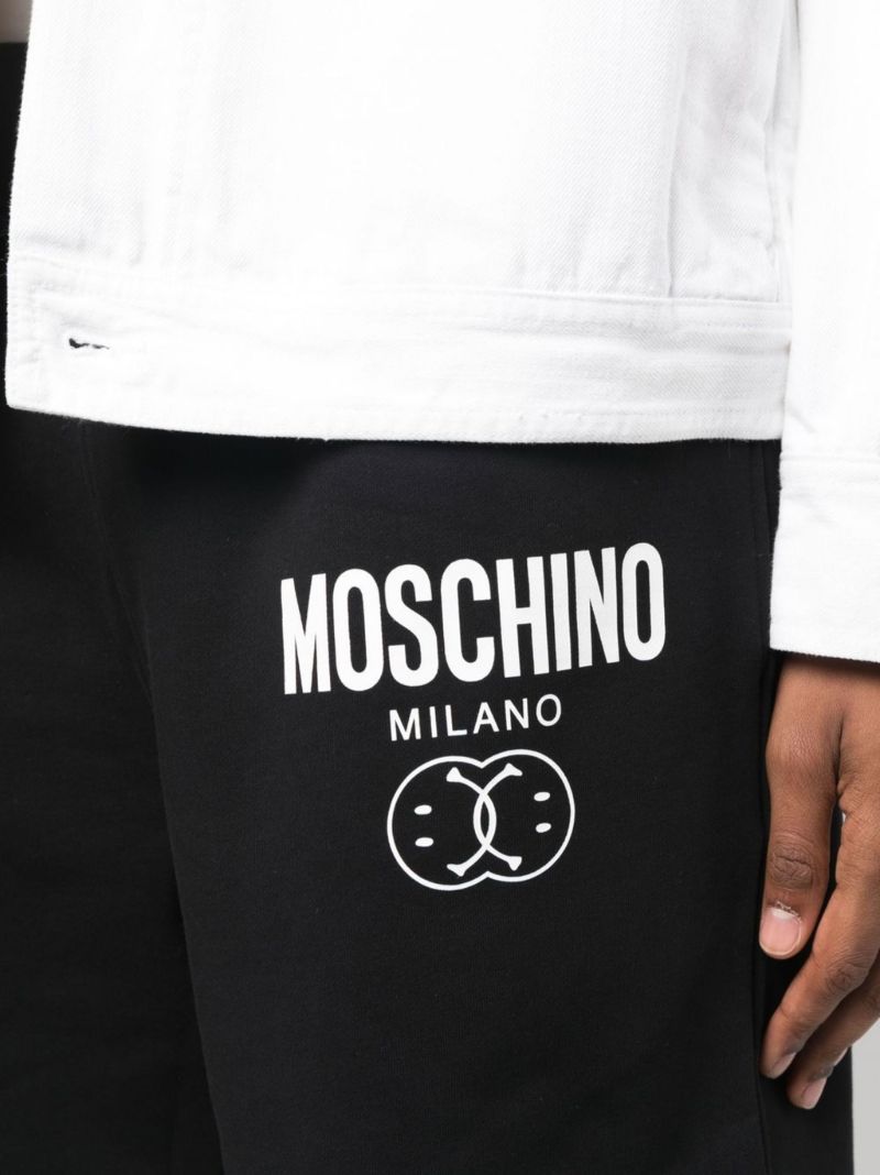 Black Logo-print Organic Cotton Shorts