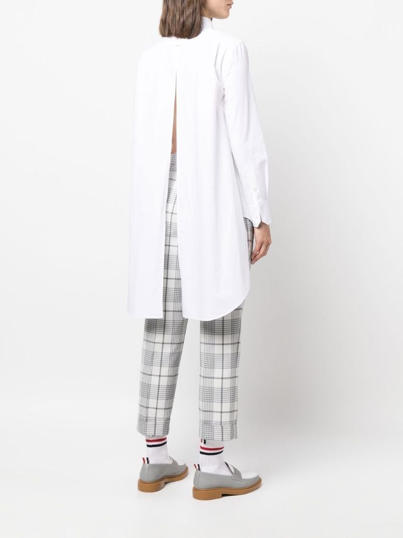 White Belted Cotton Shirt