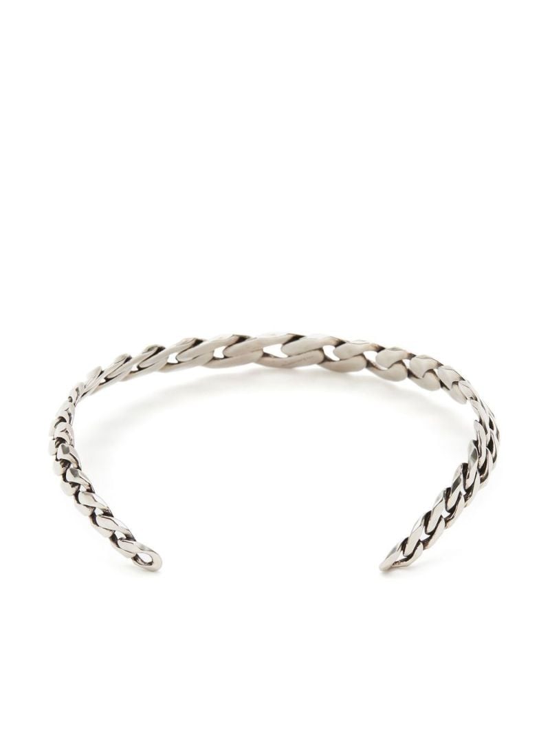 Silver-tone Cuban Link Chain Necklace