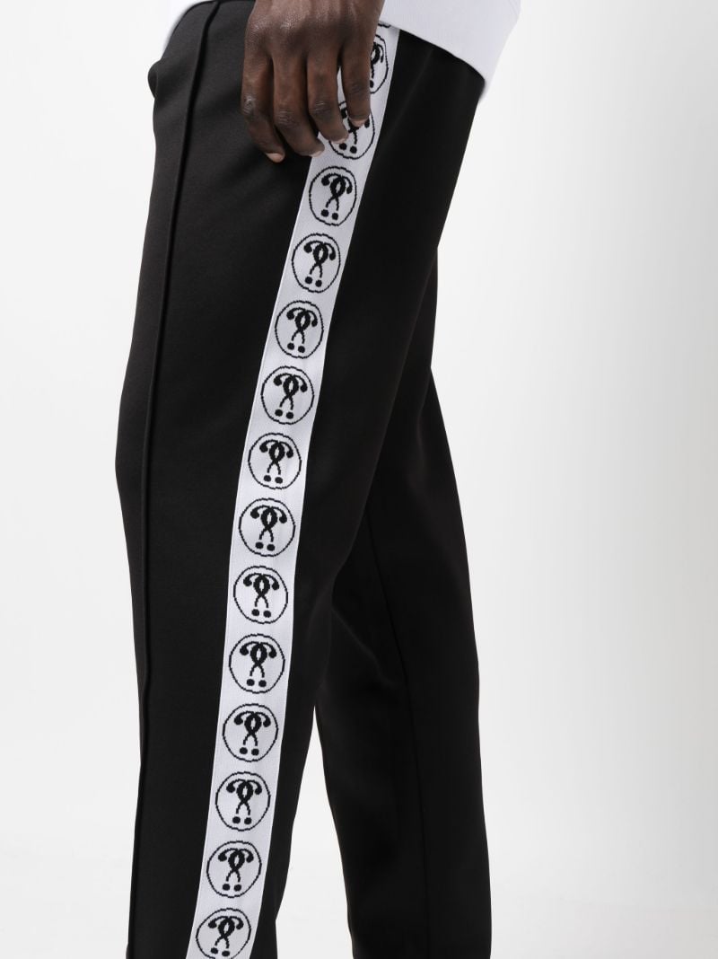 Black Double Question Logo Track Pants