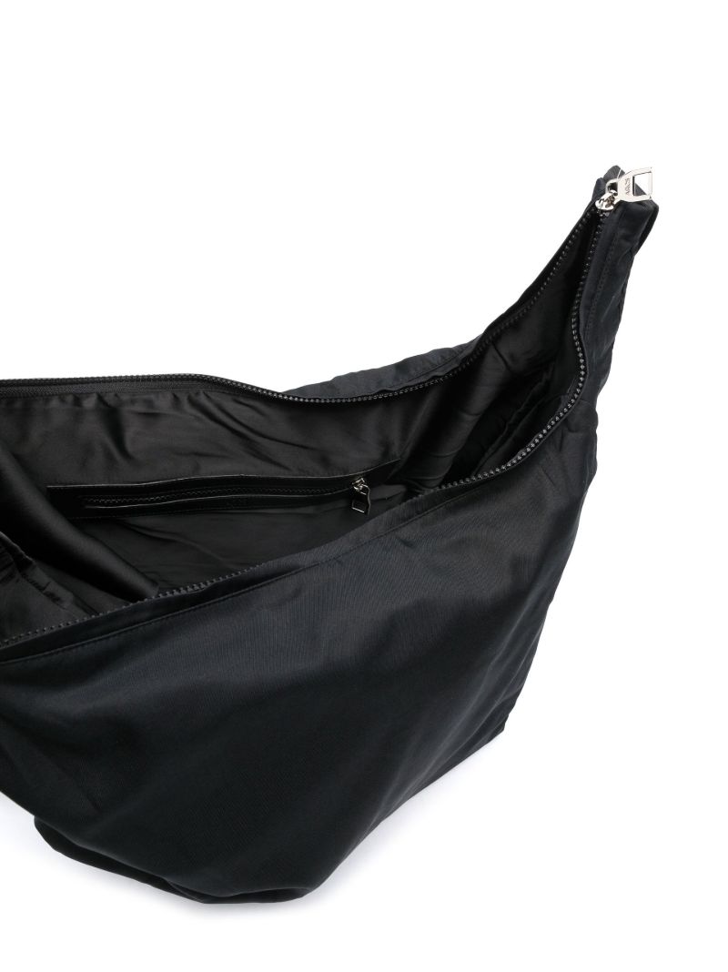 Black Buckle-detail Shoulder Bag