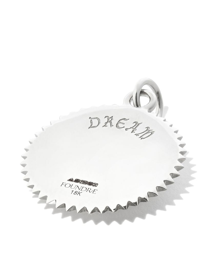 18k White Gold Dream Medium Diamond Medallion Charm