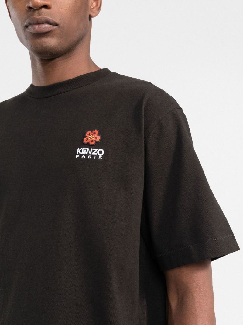 Black Boke Flower Embroidered T-shirt