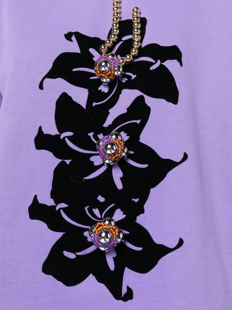 Purple Floral Print T-shirt