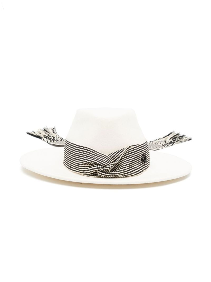 White Kyra Felt Fedora Hat