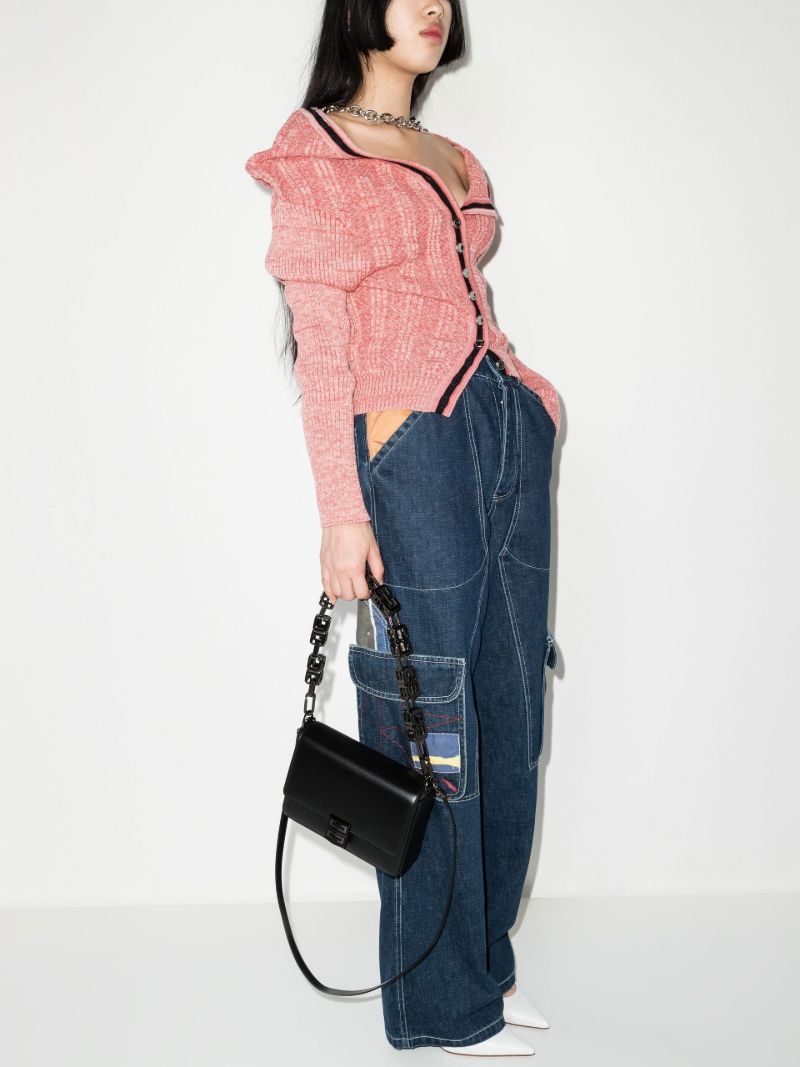 Pink Chain Necklace Knit Cardigan