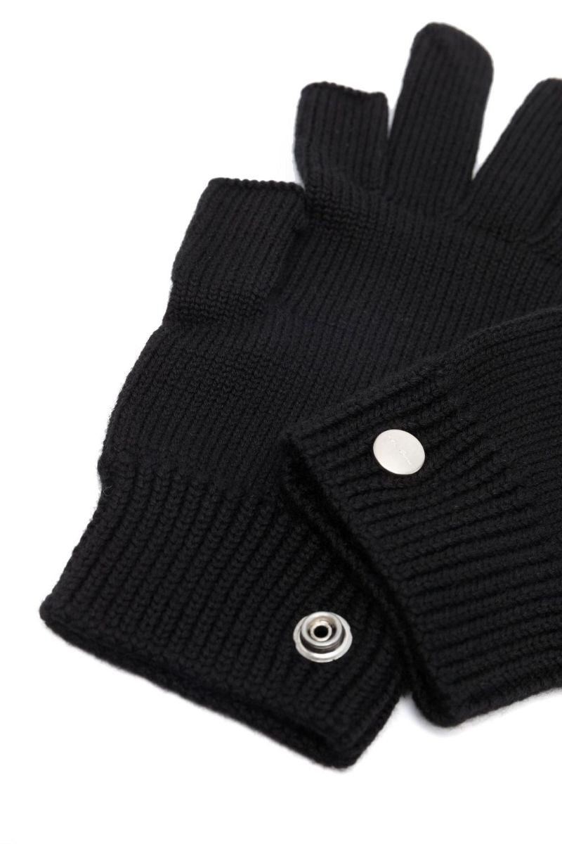 Black Touch Screen Virgin Wool Gloves