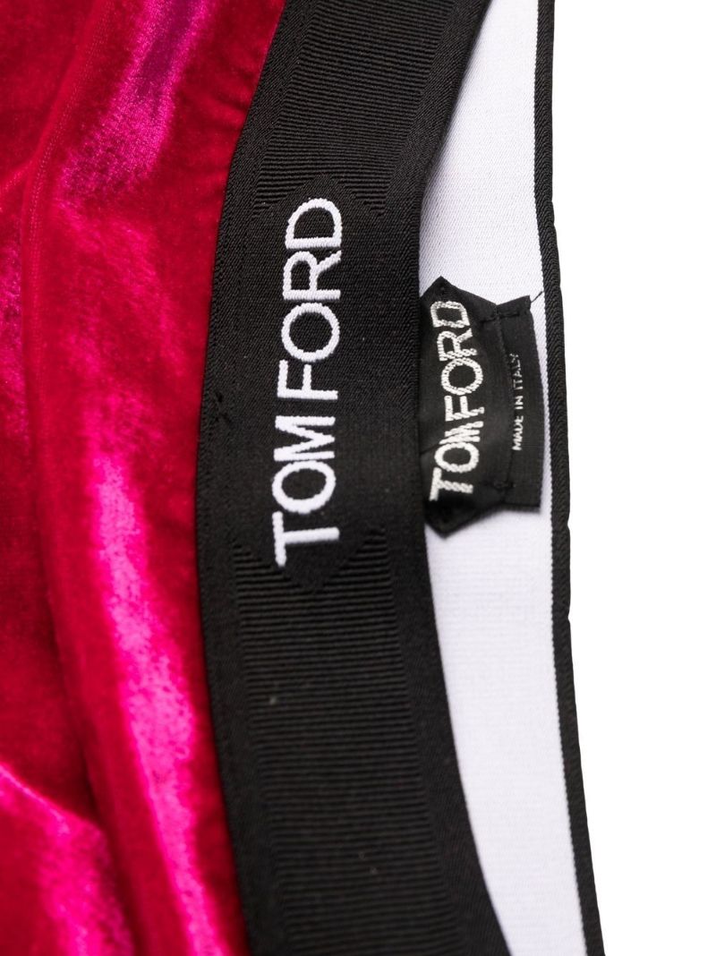 Pink Logo Velvet Bralette