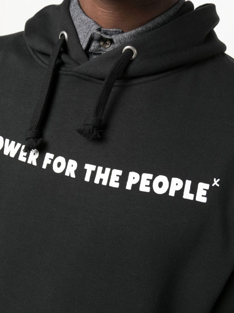 Black Logo Print Organic Cotton Hoodie
