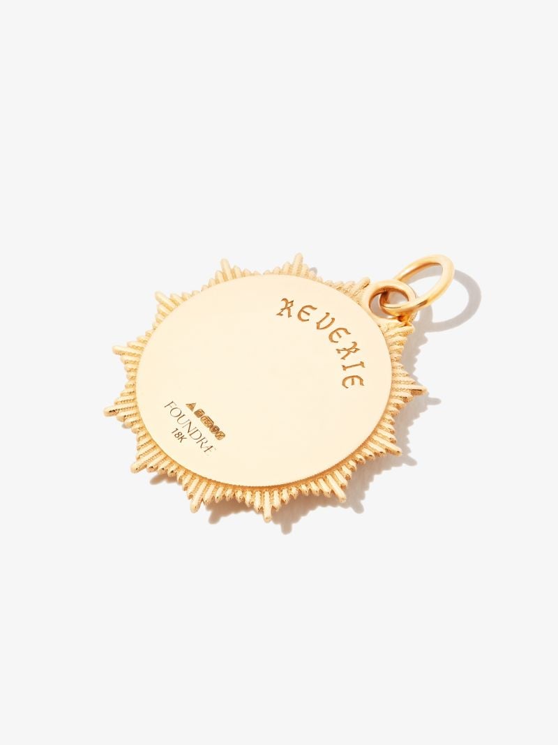 18k Yellow Gold Reverie Medium Medallion Diamond Charm