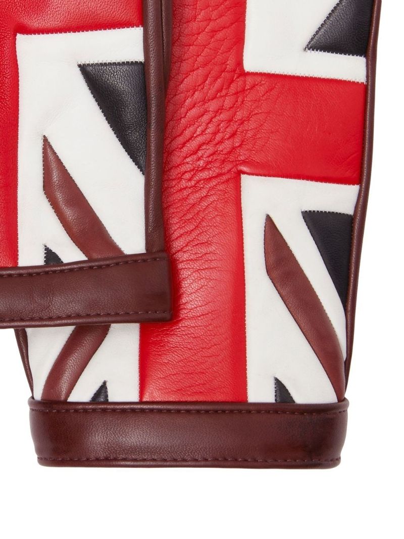 Red Union Jack Panelled Gloves