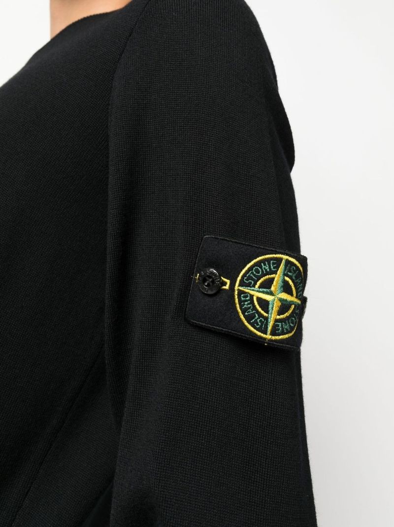 Black Logo AppliquÃ_x0083_© Wool Sweater
